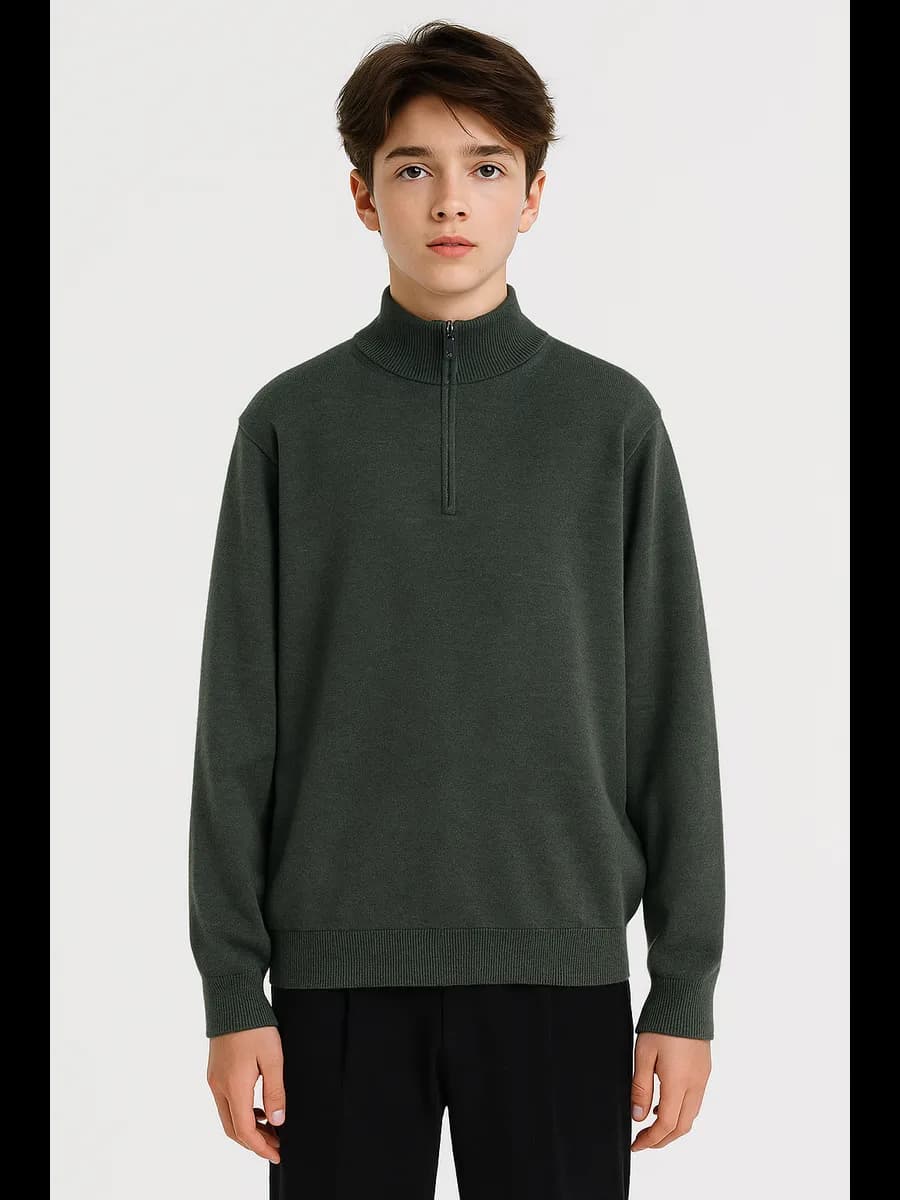 Свитер с воротником на молнии для подростка