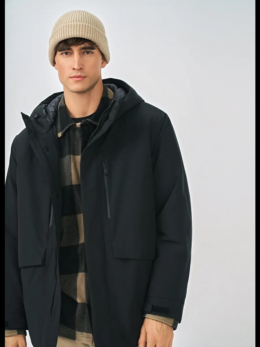 Парка демисезонная удлиненная с капюшоном