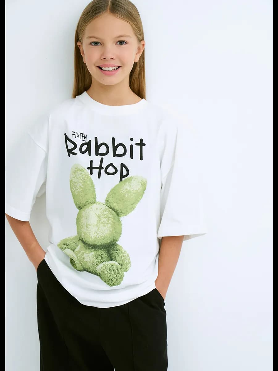 Футболка с принтом для девочек