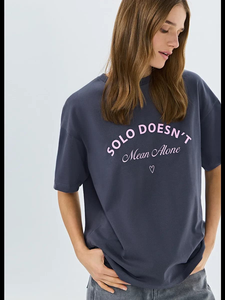 Футболка оверсайз с принтом