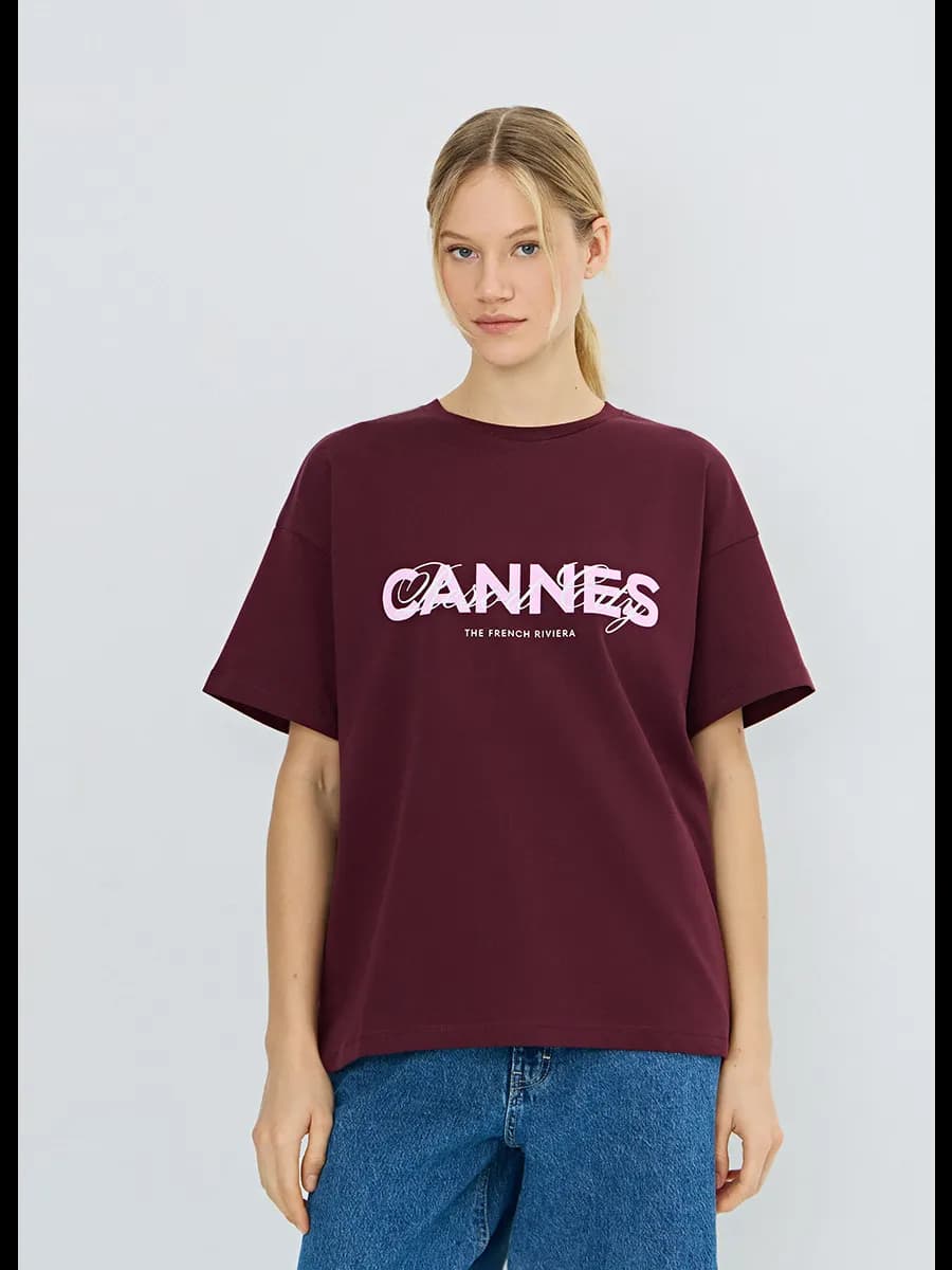 Футболка оверсайз с принтом