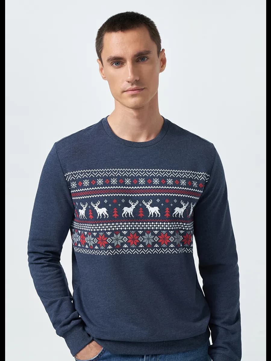Толстовка утепленная Regular Fit синяя