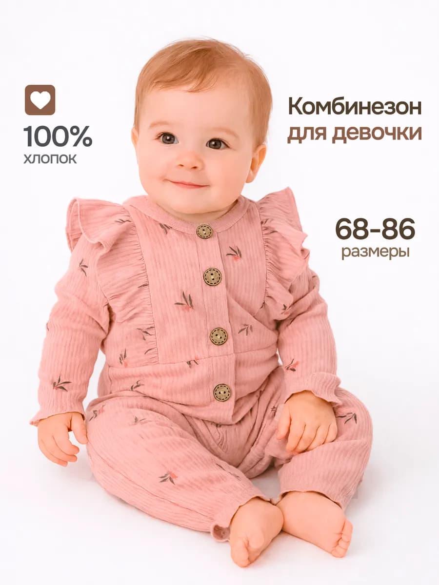 Слип комбинезон нательный для новорожденных малышей