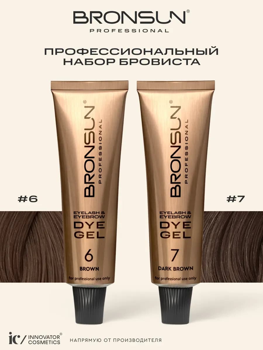 Краска для бровей и ресниц набор 2 цвета