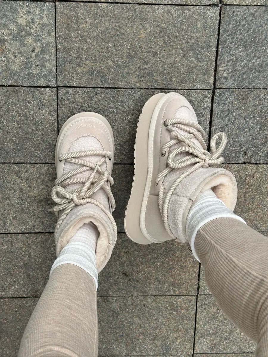 Угги зимние с мехом из натуральной замши