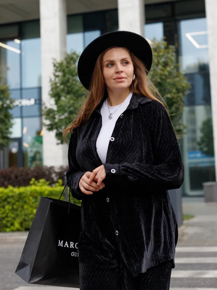 Велюровый костюм больших размеров