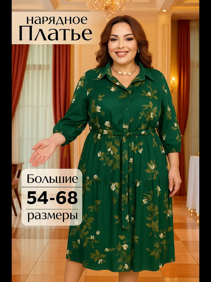 Платье праздничное больших размеров