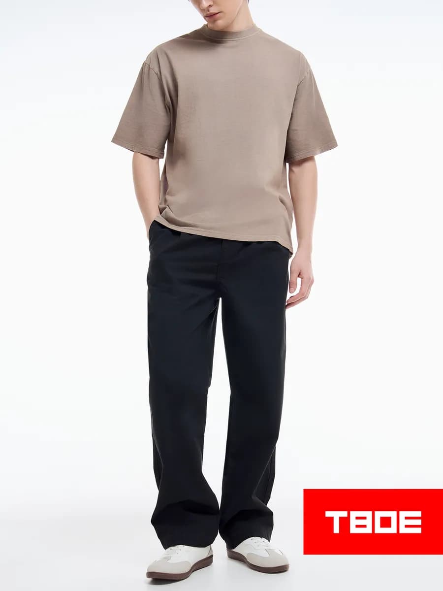 Брюки прямые классические на резинке