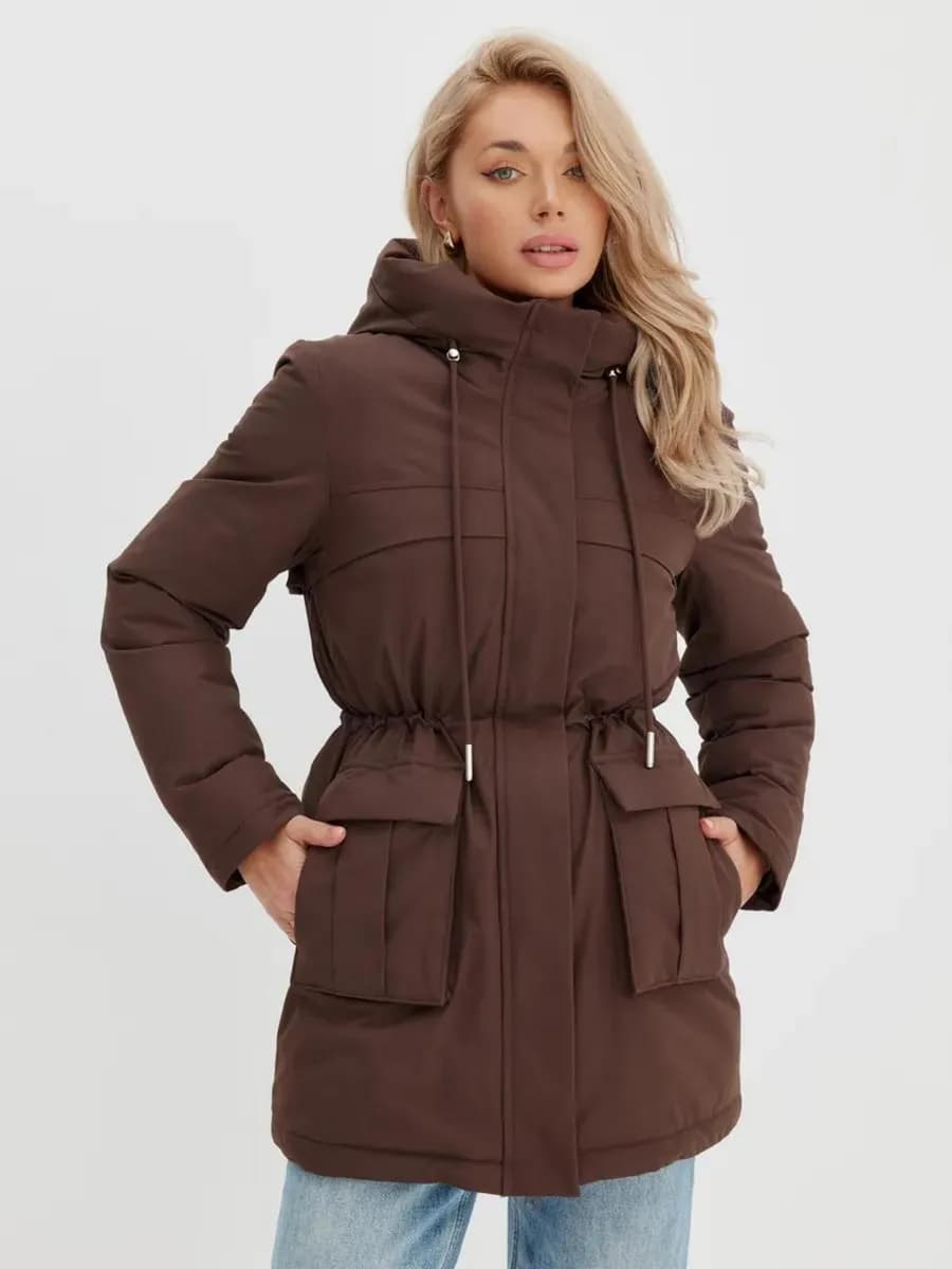 куртка женская зимняя удлиненная - фото 1