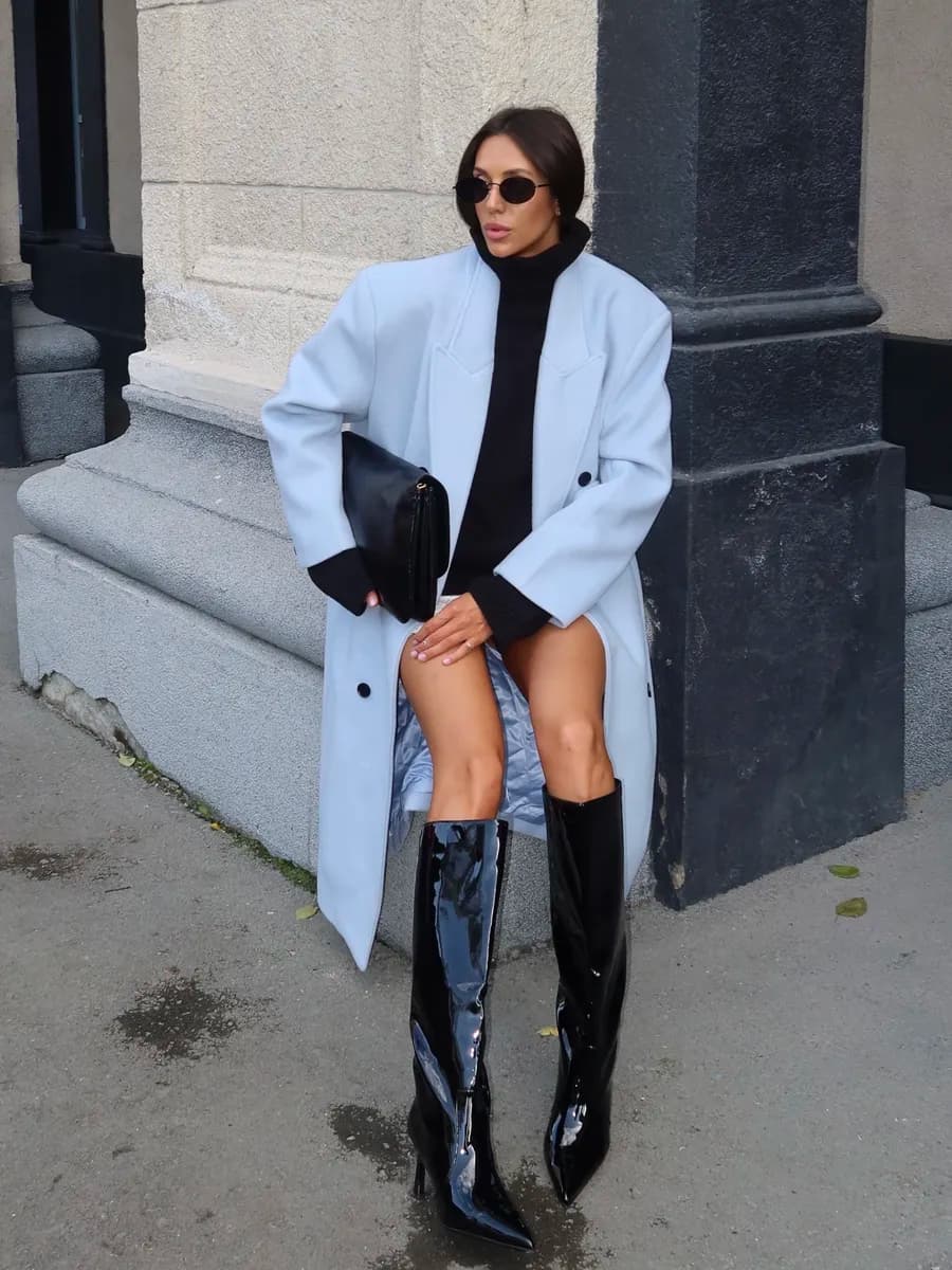 Сапоги демисезонные на каблуке