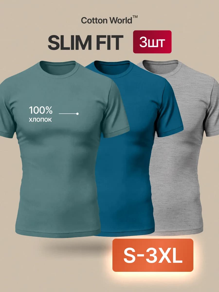 Набор футболок Slim Fit