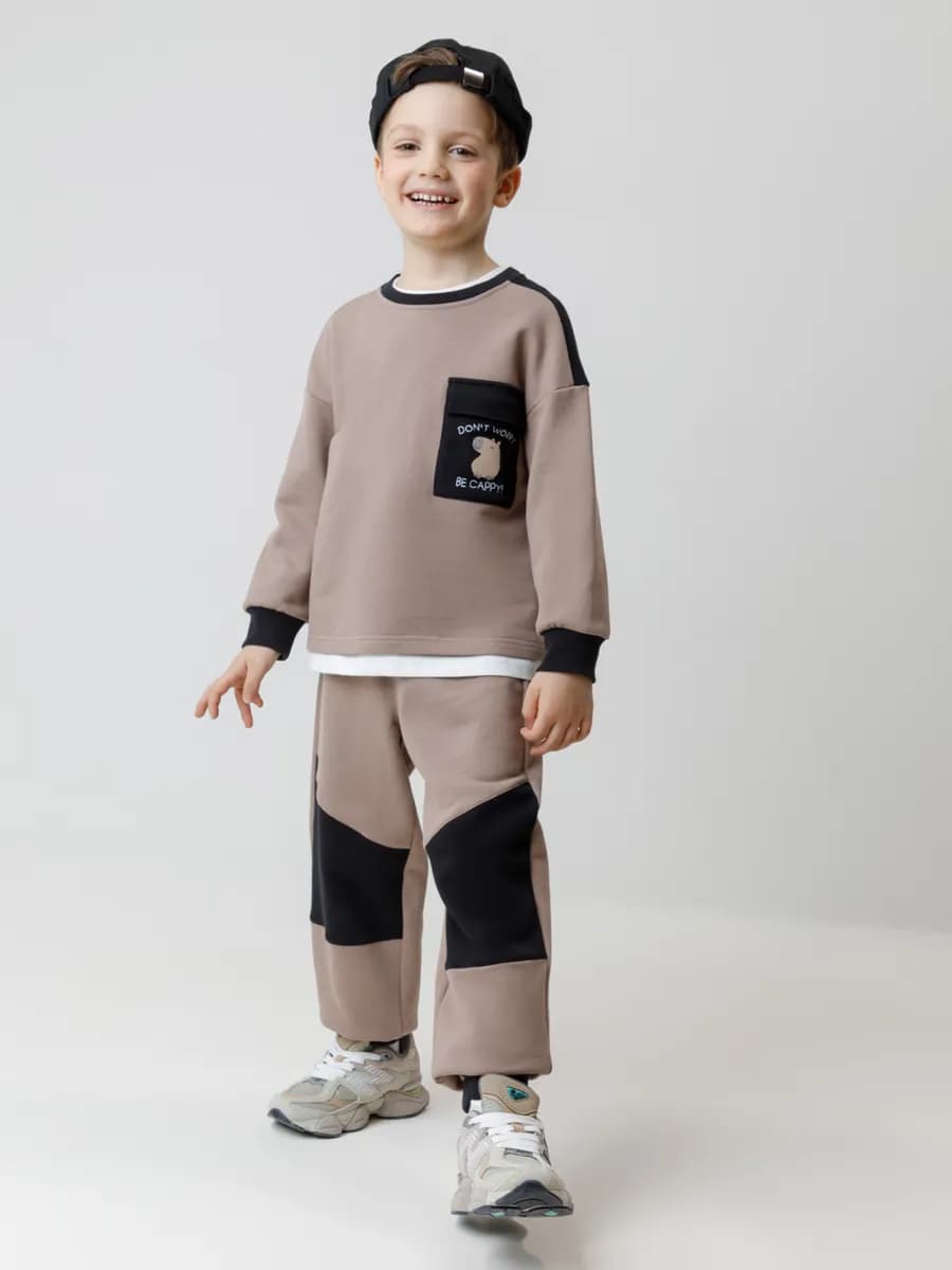 Брюки для мальчика из натурального хлопка - фото 1