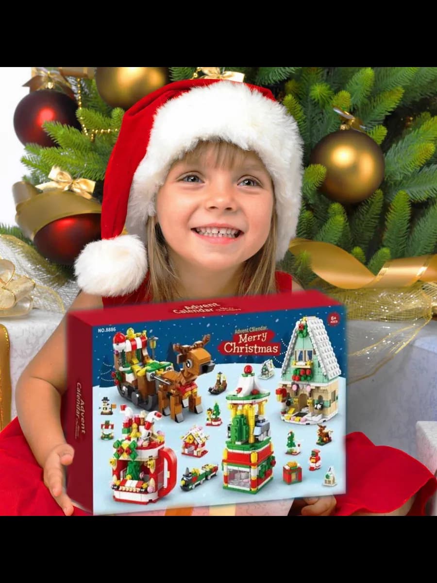 Конструктор новогодний 24 подарка с Дедом Морозом
