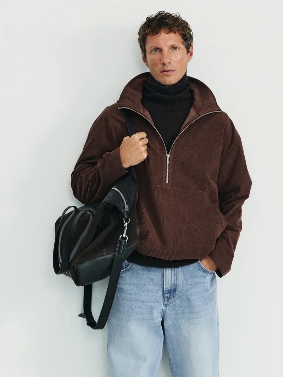 Толстовка из вельвета relax fit