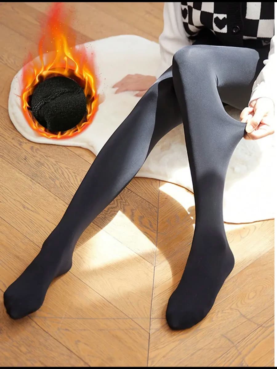 Теплые колготки с мехом