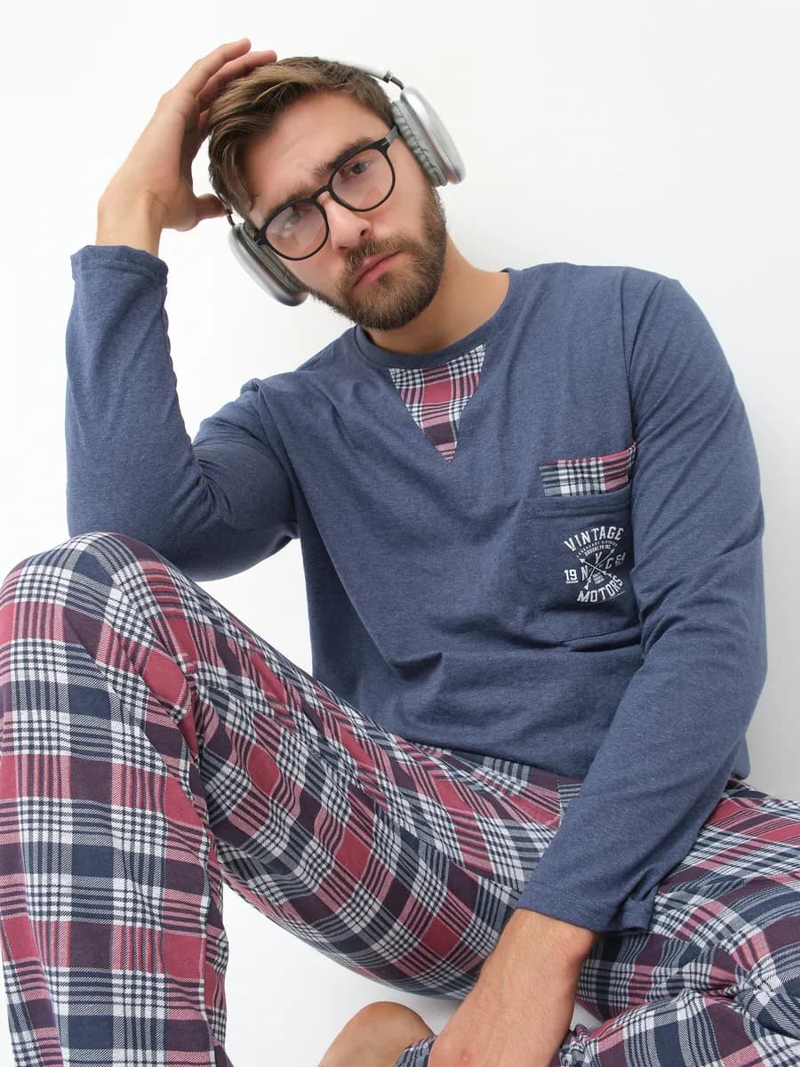 Пижама домашняя со штанами хлопок