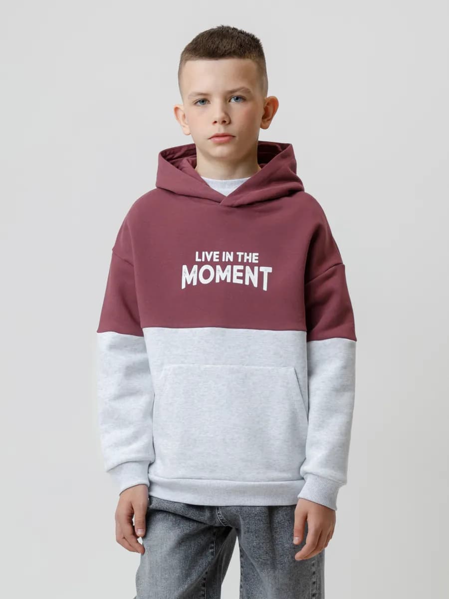 Худи с начесом из хлопка для мальчика