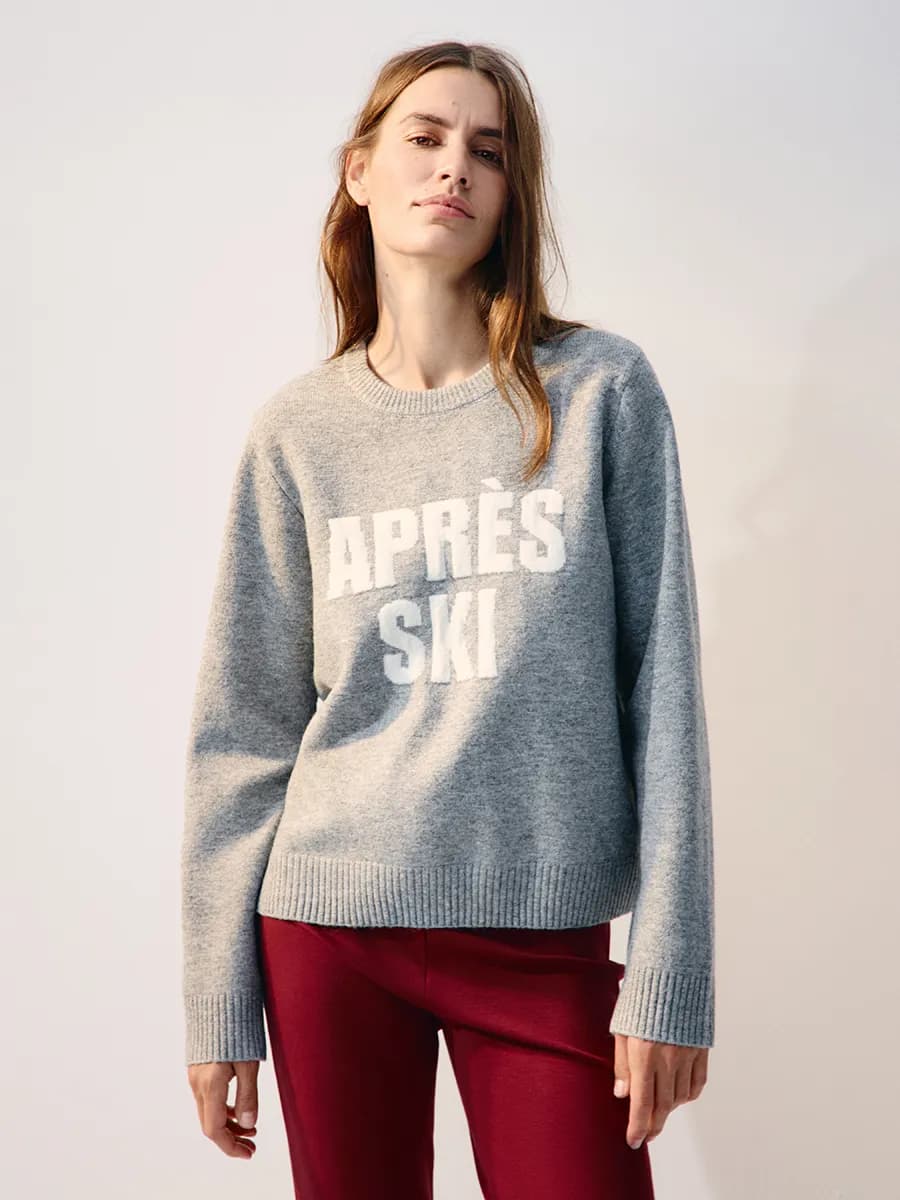 Джемпер вязаный с принтом