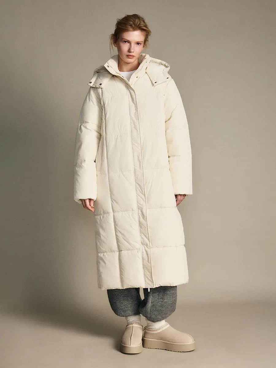 Пуховик стеганый с капюшоном