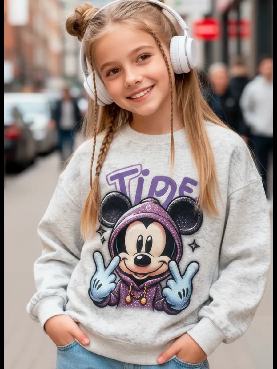 Свитшот оверсайз с принтом Mickey Mouse