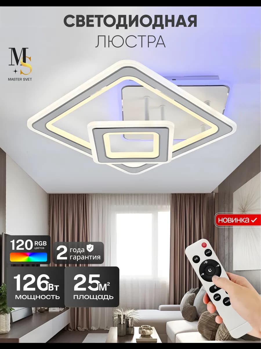 Люстра светодиодная на потолок в кухню