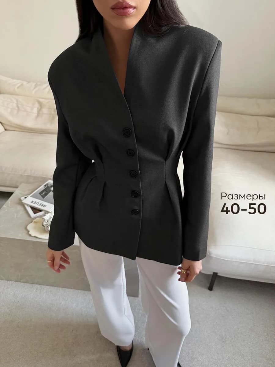 Пиджак приталенный удлиненный