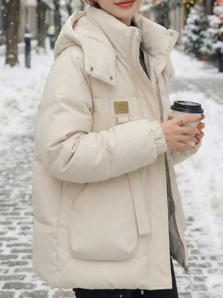 Пуховик длинный утепленный зимний - фото 1