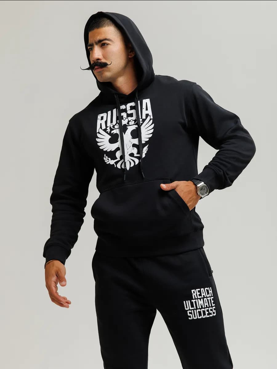 Спортивный костюм с капюшоном больших размеров