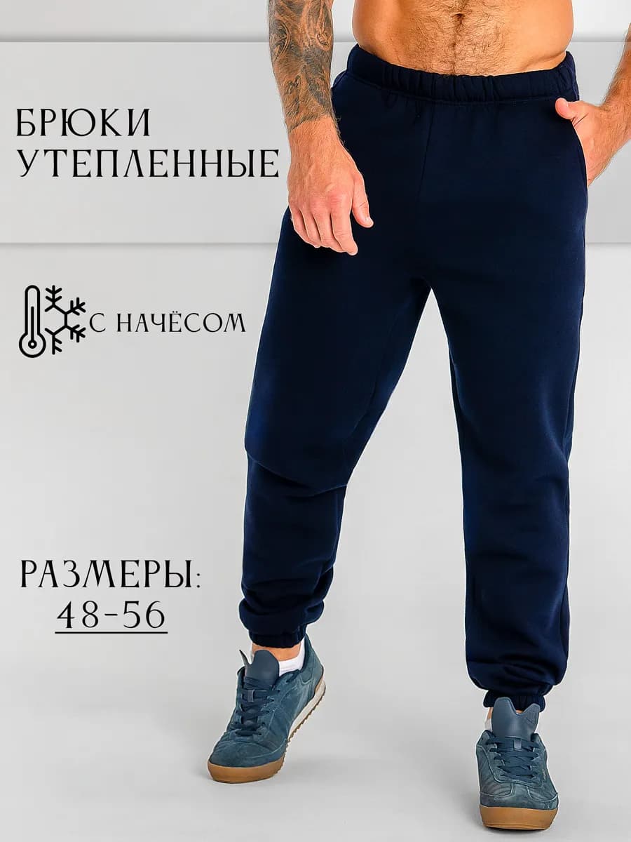 Спортивные штаны мужские утепленные на резинке