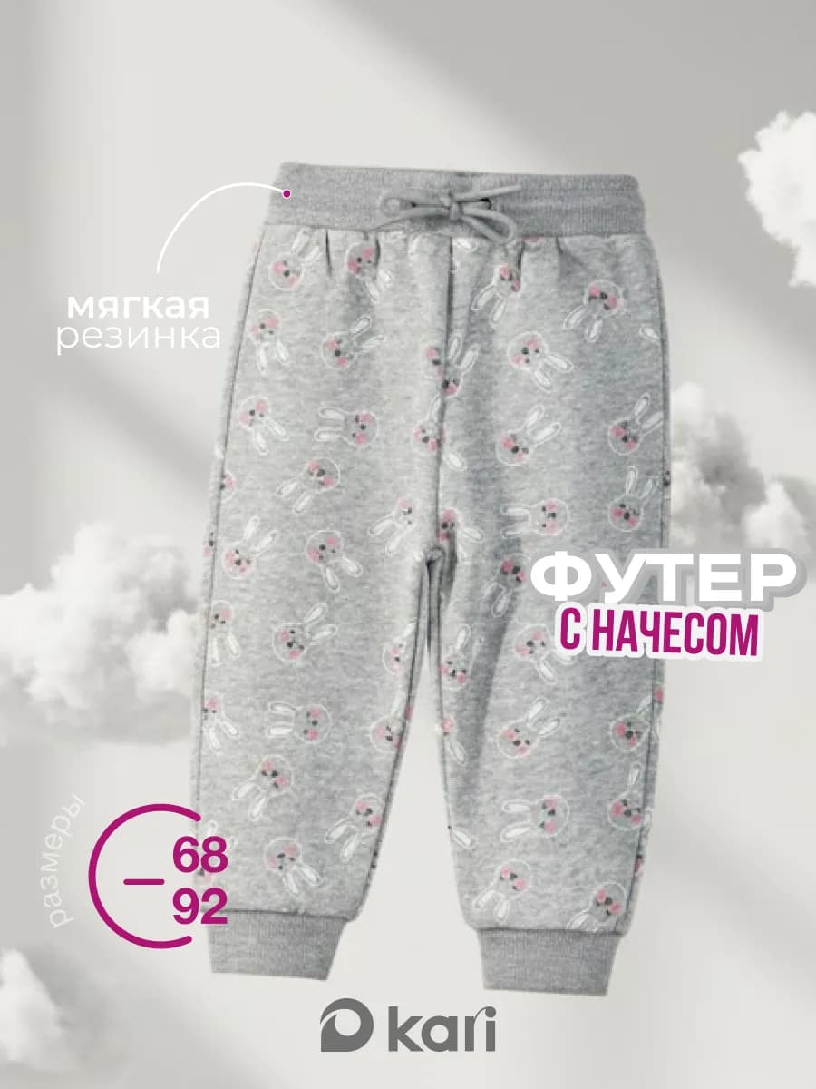 Спортивные штаны для девочки утепленные с начесом