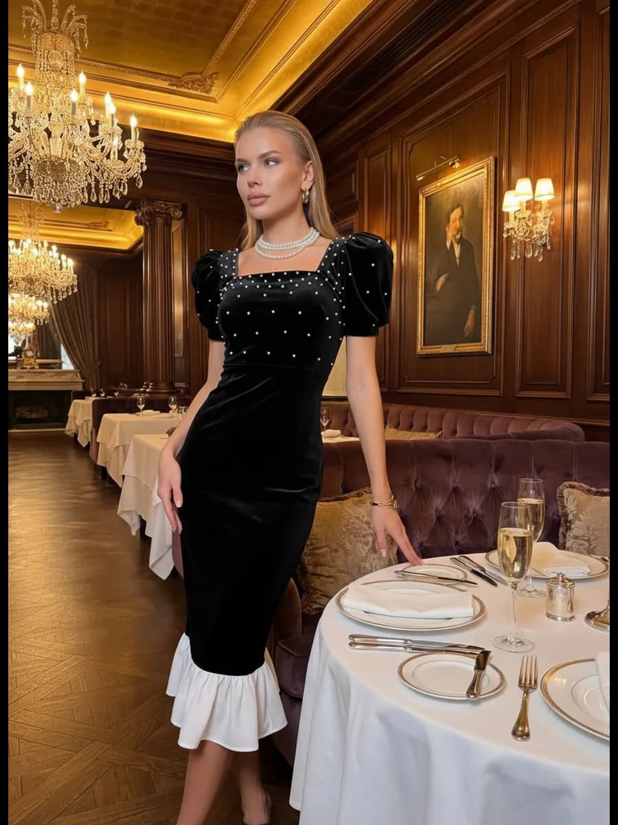 Платье бархатное вечернее праздничное