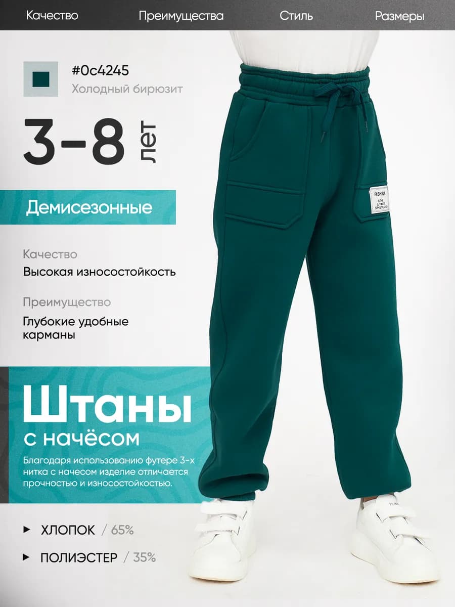 Штаны с начесом детские