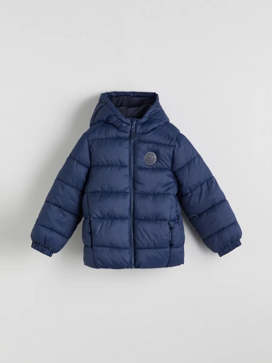 Мальчики серый Пуховик