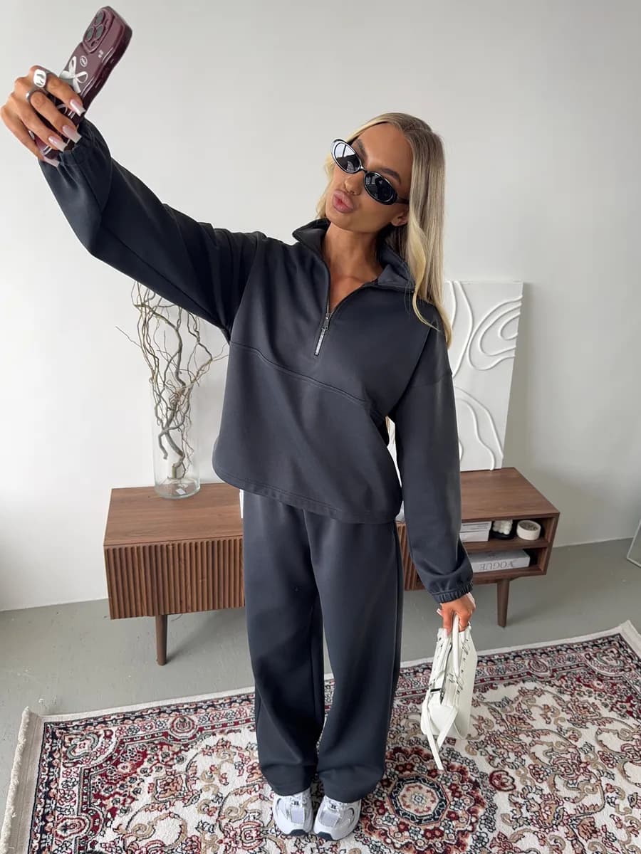 Спортивный костюм без начеса брючный трикотажный - фото 1