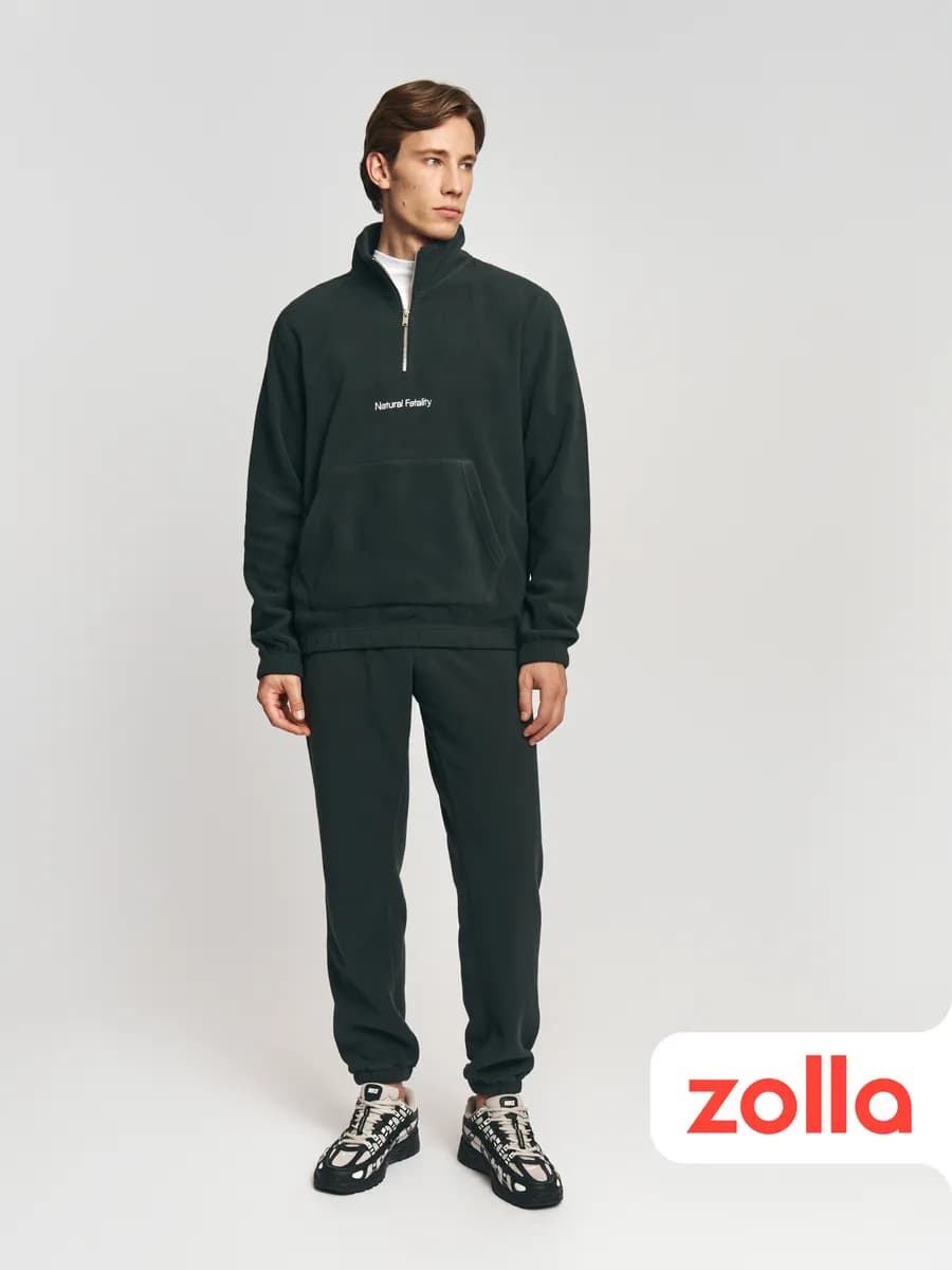 Мужской свитшот из флиса на молнии