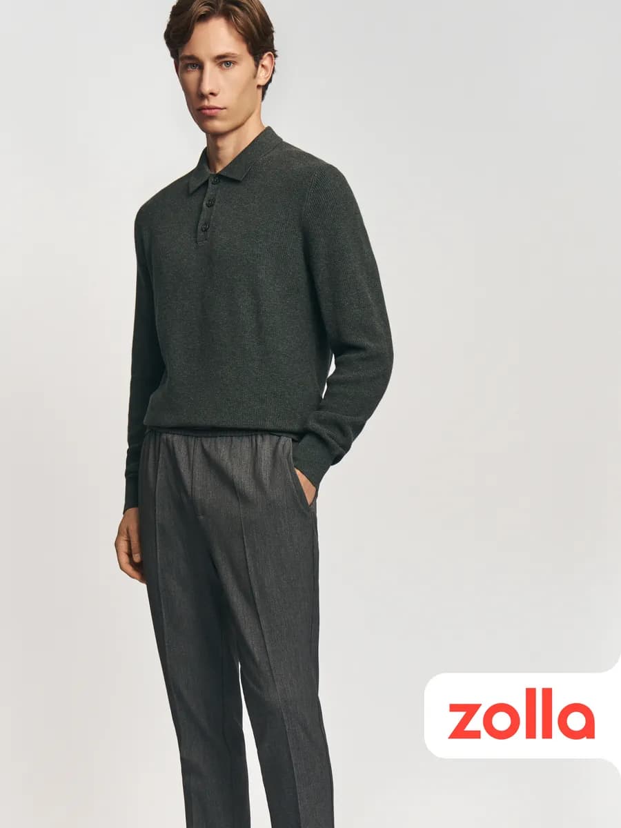 Мужской джемпер поло из хлопка