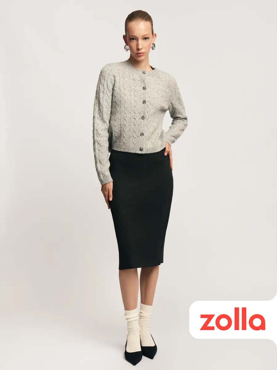 Женская трикотажная юбка-карандаш