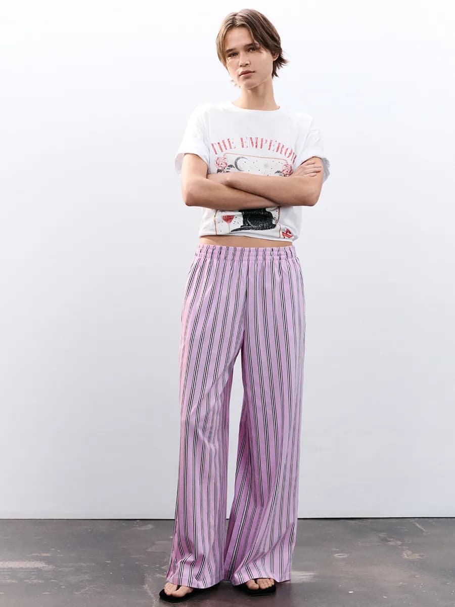 Брюки домашние с принтом