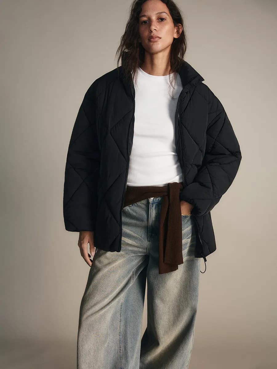 Куртка стеганая со стойкой