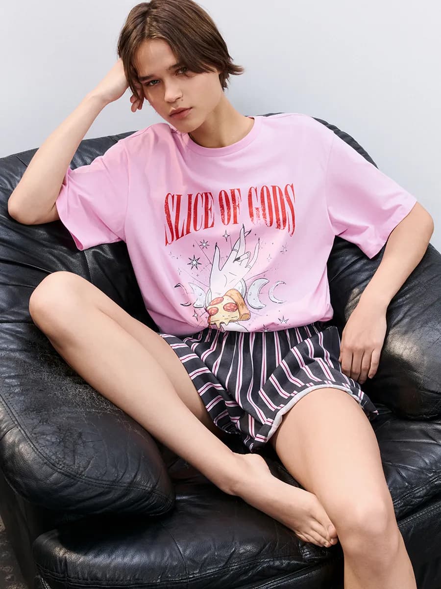 Футболка домашняя с принтом