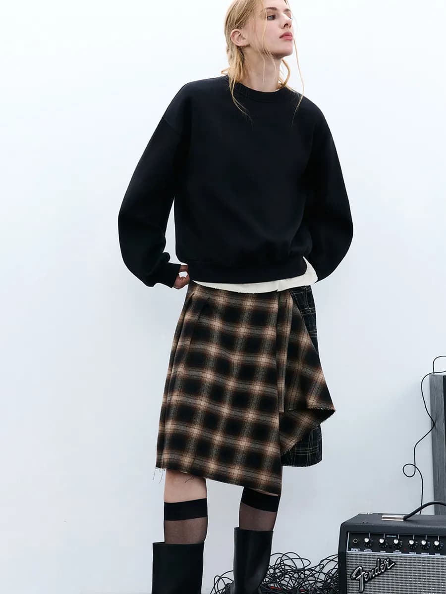 Свитшот базовый оверсайз утепленный из футера