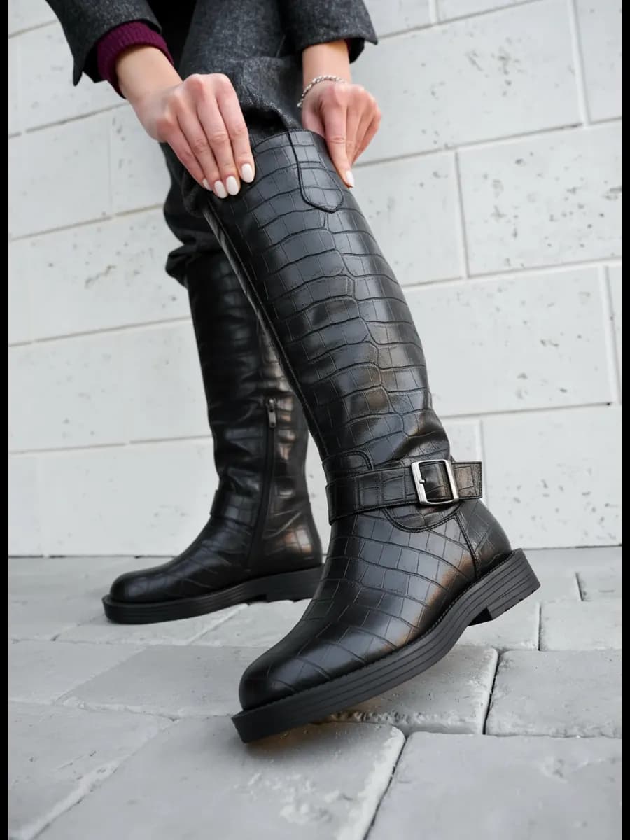 Сапоги еврозима высокие