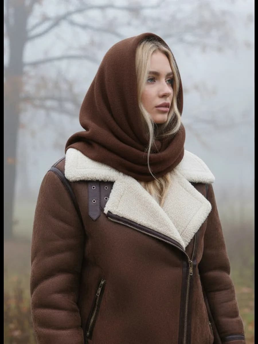 Косынка платок вязаный теплый на шею на голову