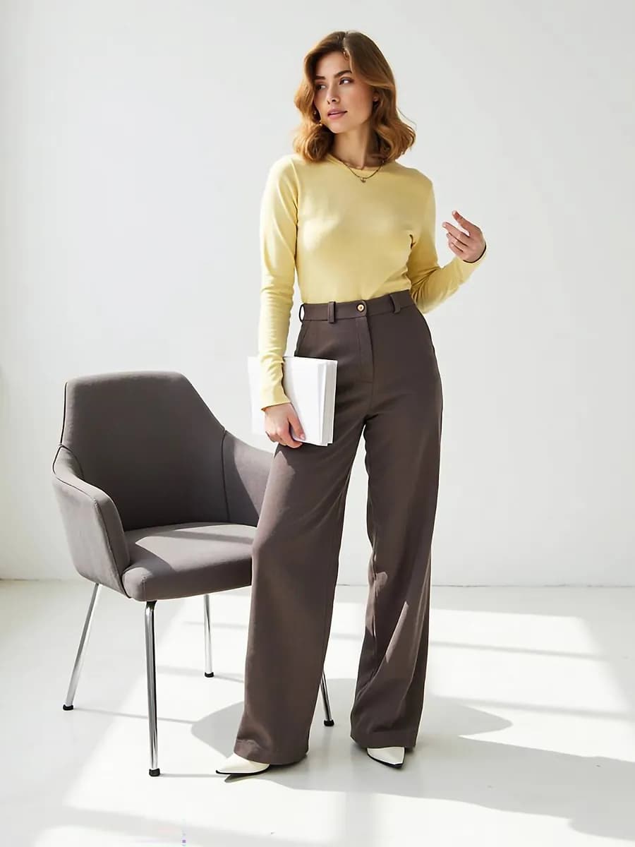 Брюки вельветовые прямые классические