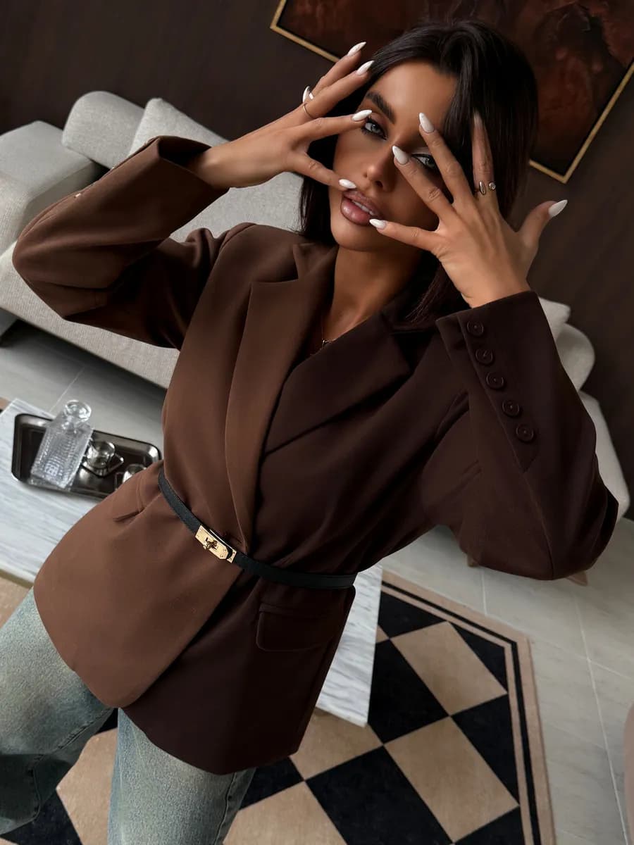 Пиджак оверсайз удлиненный