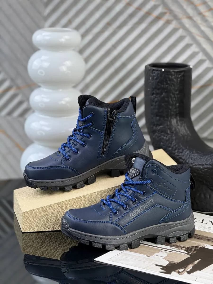 Кроссовки детские зимние с мехом для мальчика на молния