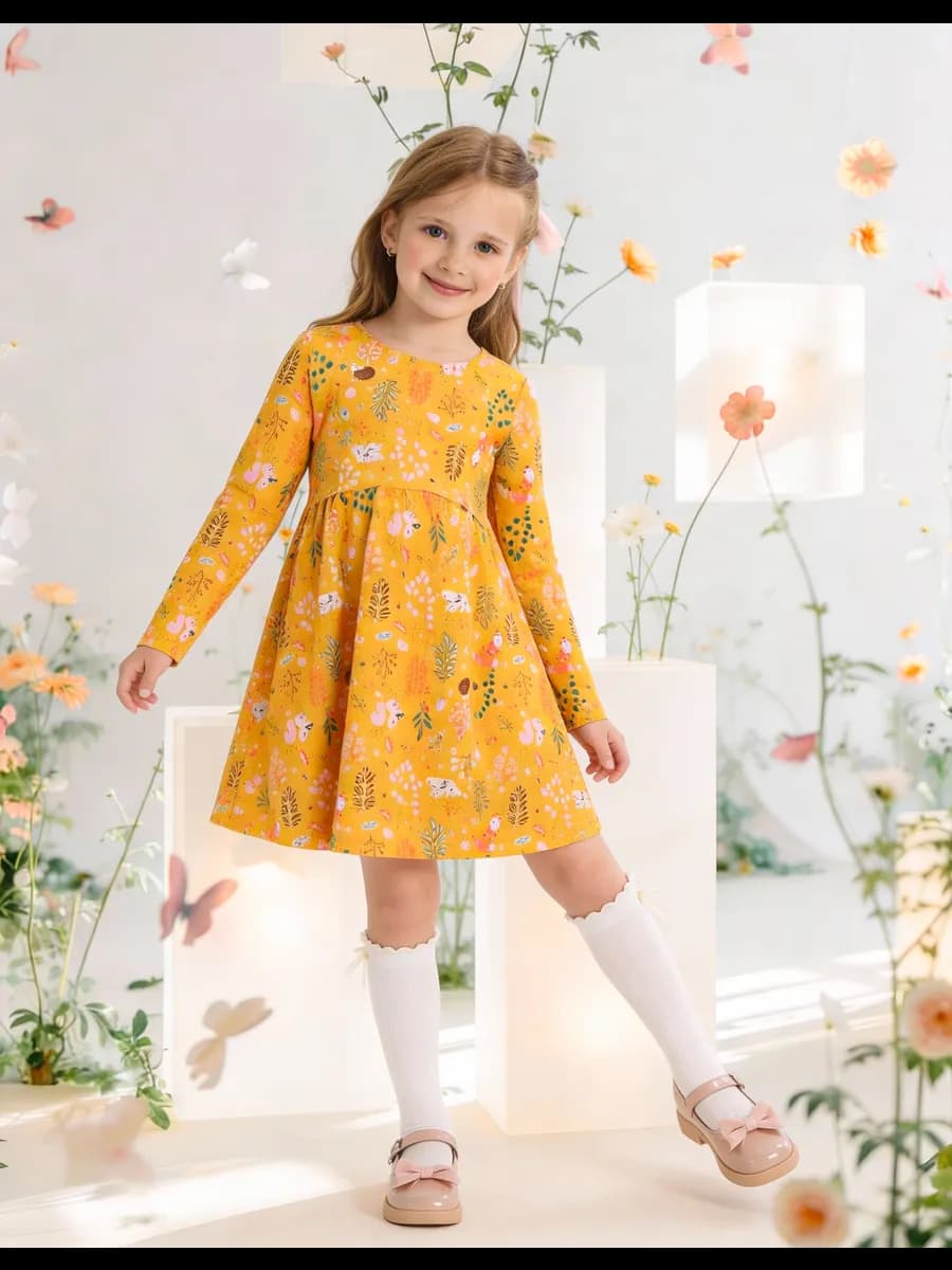 Платье детское нарядное с длинным рукавом