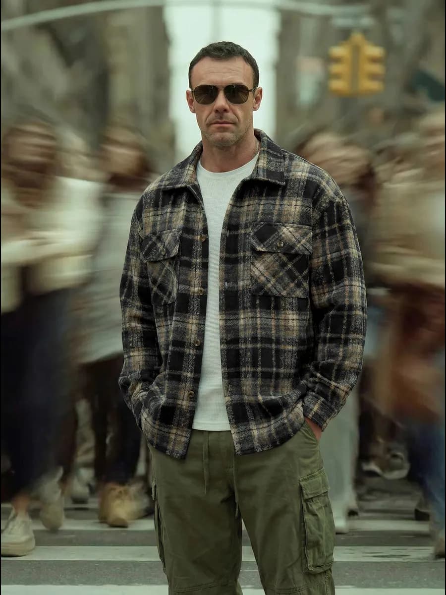 Рубашка теплая в клетку с длинным рукавом