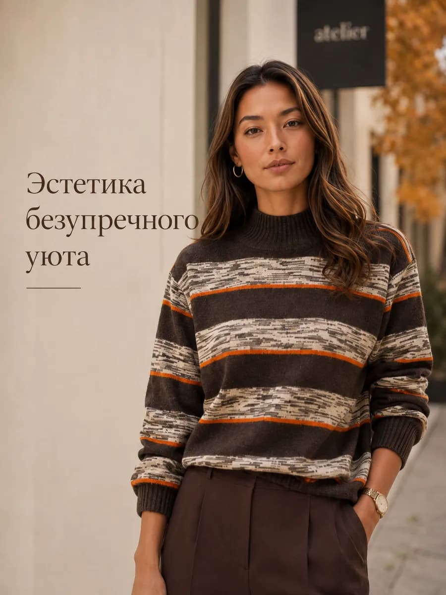Вязаный свитер оверсайз