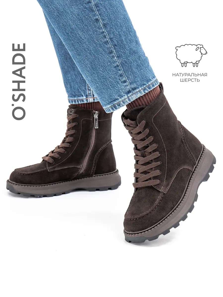 Ботинки женские зимние коричневые